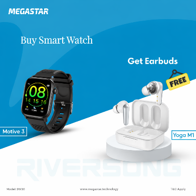 Picture of Riversong Motive 3 Smart Watch Get Free Yoga M1 Earbuds Black