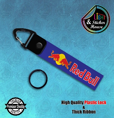 Picture of Key ring For Bike user ---- Red_Bull ---- Premium Quality & Plastic lock (Attachable to keys for bike, car, bag, home, and office keys)