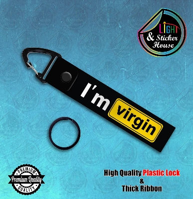 Picture of Key ring For Bike user ---- I'm_Virgin  ---- Premium Quality & Plastic lock (Attachable to keys for bike, car, bag, home, and office keys)