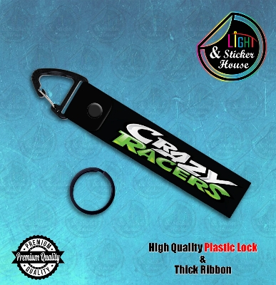 Picture of Key ring For Bike user ---- Crazy Racers ---- Premium Quality & Plastic lock (Attachable to keys for bike, car, bag, home, and office keys)