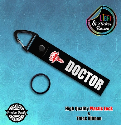Picture of Key ring For Bike user ---- Doctor Logo ---- Premium Quality & Plastic lock (Attachable to keys for bike, car, bag, home, and office keys)