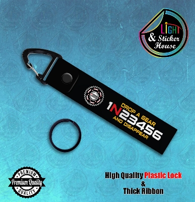 Picture of Key ring For Bike user ---- 1N23456 ---- Premium Quality & Plastic lock (Attachable to keys for bike, car, bag, home, and office keys)