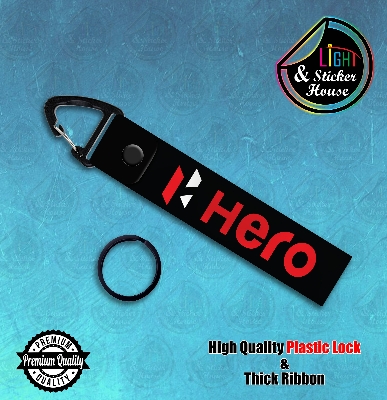 Picture of Key ring For Bike user ---- Hero Branding---- Premium Quality & Plastic lock (Attachable to keys for bike, car, bag, home, and office keys)
