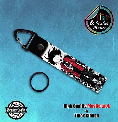 Picture of Key ring For Bike user ----Cartoon Men---- Premium Quality & Plastic lock (Attachable to keys for bike, car, bag, home, and office keys)