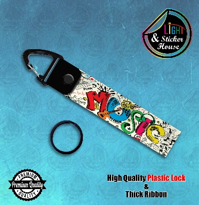 Picture of Key ring For Bike user ----White Musical---- Premium Quality & Plastic lock (Attachable to keys for bike, car, bag, home, and office keys)
