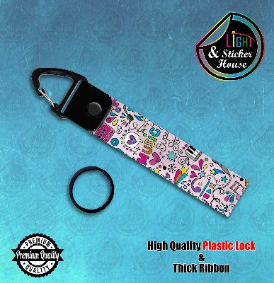 Picture of Key ring For Bike user ----Pink Musical---- Premium Quality & Plastic lock (Attachable to keys for bike, car, bag, home, and office keys)