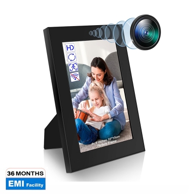 Picture of WiFi Photo Frame 1080P Full HD WiFi Camera, Real Time View,for Home Office Security Camera, Nanny Camera with Battery backup - Black