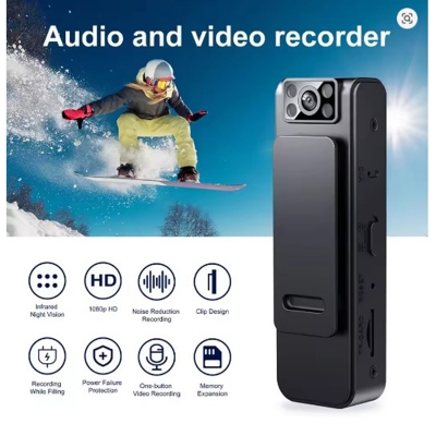 Picture of Body Cam A19 Mini Camera HD 1080P Wearable era Night Vision Voice Video Recorder Bike Bicycle Sport Dv Small Action Cam - Black