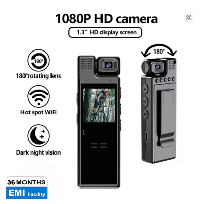 Picture of 4K HD Motion Detection and Night Vision Sports Camera Portable Mini Video Recorder with WiFi 64G Memory Loop Recording Waterproof Clip-On - Black