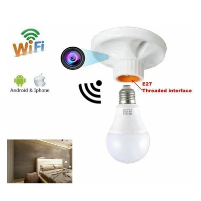 Picture of 1080P HD WIFI IP Lamp Holder Type Security Camera Support APP Remote Viewing camera - White
