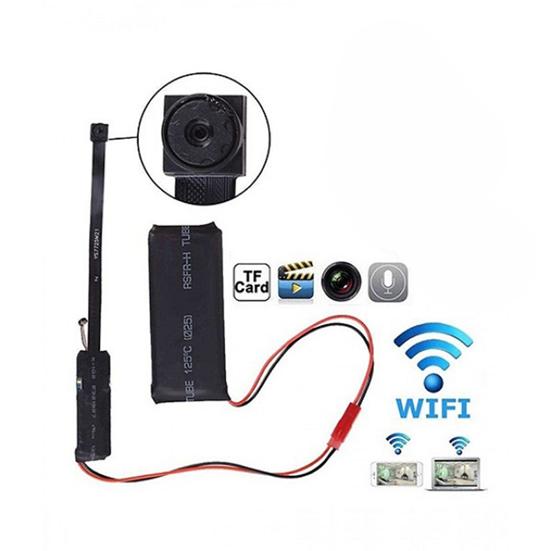 Picture of Full HD 1080P Wifi ip P2P Module Mini DV DVR Wireless IP Surveillance Security Ribbon Camera - Black