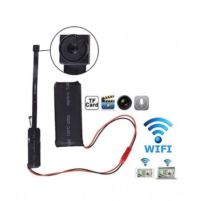 Picture of Full HD 1080P Wifi ip P2P Module Mini DV DVR Wireless IP Surveillance Security Ribbon Camera - Black