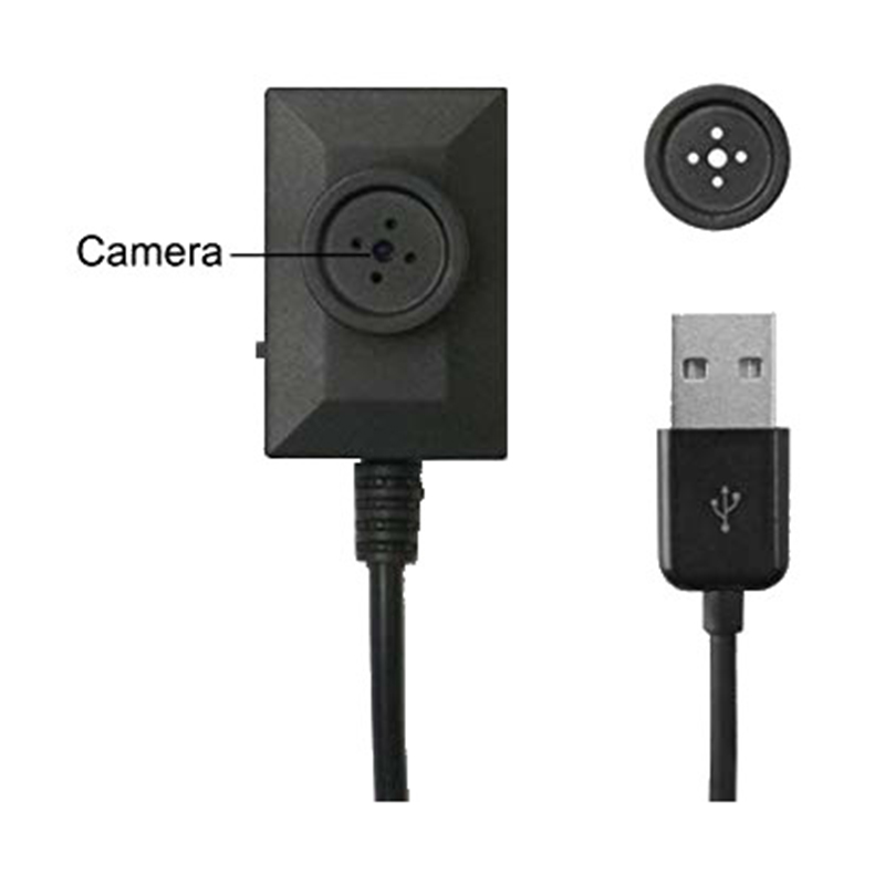 Picture of Wire Button Camera with USB Cable 5MP Black Video recording - Black
