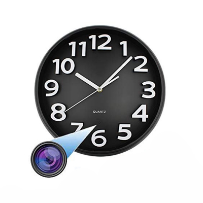 Picture of HD 1080P 4K Wall Clock IP Wifi Camera with battery backup - White