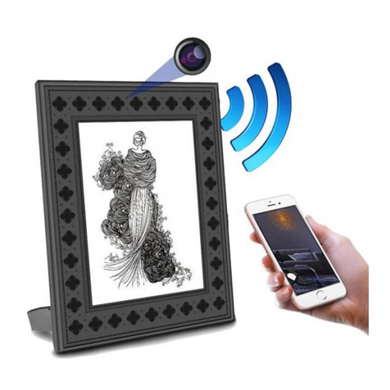 Picture of WiFi Photo Frame 1080P Full HD WiFi Camera, Real Time View,for Home Office Security Camera, Nanny Camera with Battery backup - Black