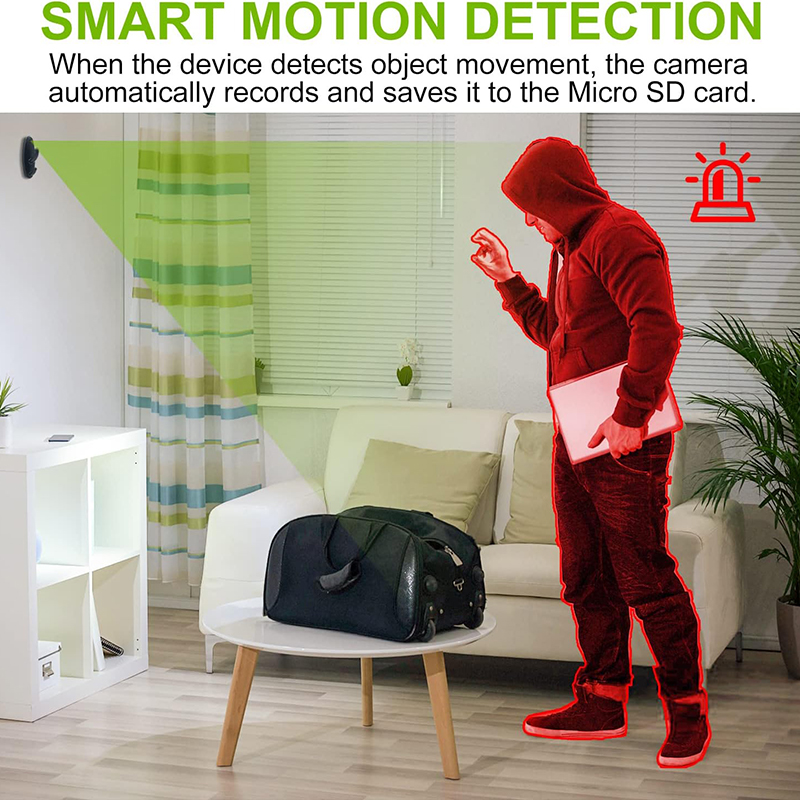 Picture of Camera HD 1080P Camera Clothes Coat Hook Video Recorder with Motion Detection Clothes Rack for Home/Office Security with battary backup - Black