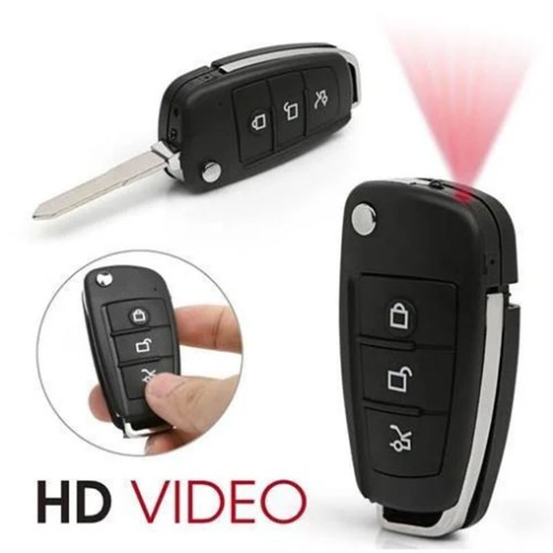 Picture of Car Keychain Camera with Nightvision Mode and Battery Backup Car Keychain - Black
