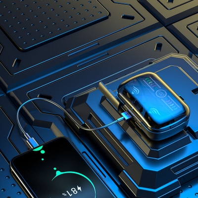 Picture of M27 Wireless Earbuds Tws Earphones 5.3 Handfree 9D Stereo Sports Gaming In-ear Earphones M27 Tws with Power Bank - Black