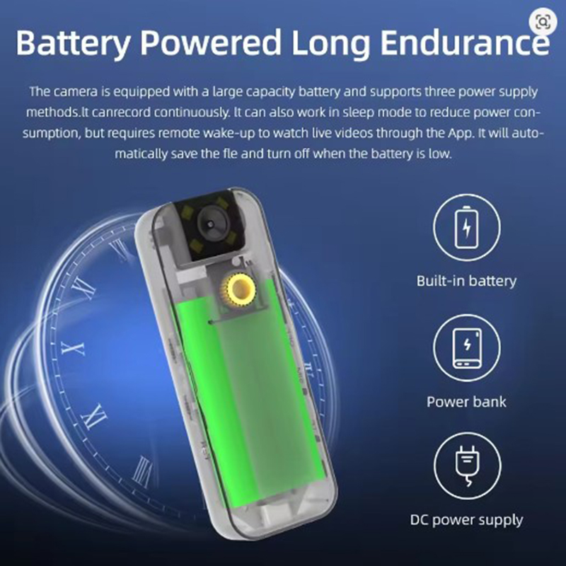 Picture of 2MP 4G Mini Wireless Camera High Definition Phone Remote Video Recorder Worn Police Small Body Camera Night Vision best camera - Black