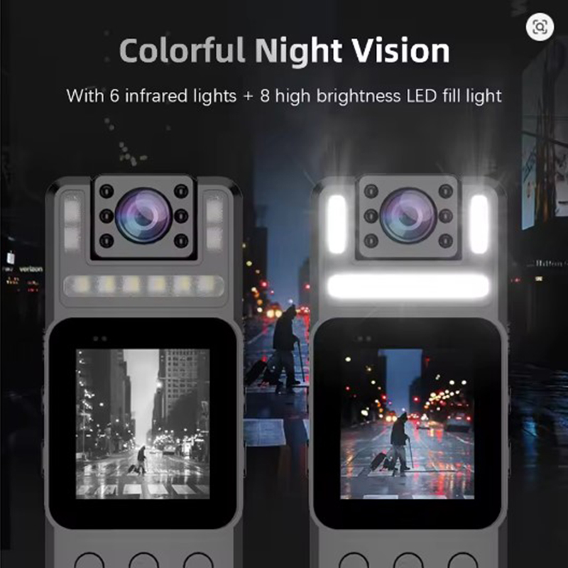 Picture of 4K Body Camera w/ Audio /Video Recording Wearable Body Cam WiFi Camera Camcorder with 180° Rotatable Lens Night Vision Lights - Black