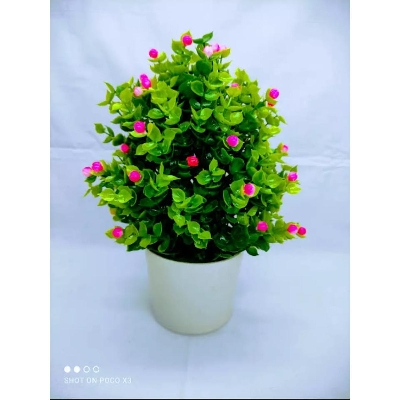Picture of Artificial Plastic Plant Tree  - Bonsai Rodistop - Home Decoration Item - artificial flower