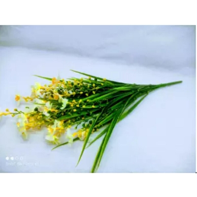 Picture of Artificial Plastic mini Grass Flower 1 Stick 14 inc - Long - Home Decoration Item - Home Decoration Item
