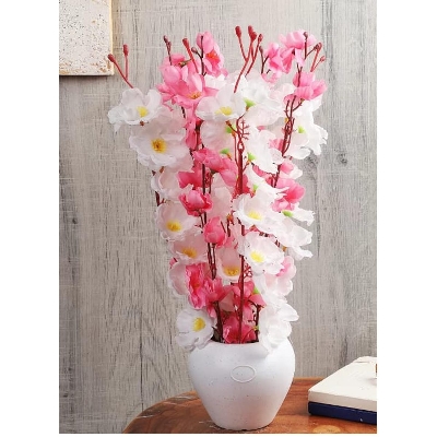 Picture of Artificial Plastic Plant -Cherry Blossom Flower Plastic Tub - Home Decoration Item