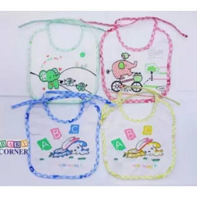 Picture of Cotton Bib for baby (0-12months)-Multicolor 4 pcs