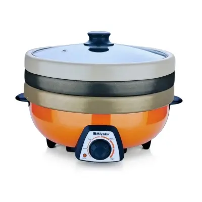 Picture of Miyako 4 Liter 3 Pot Electric Curry Cooker MC-380T | Miyako Electric Korai | Miyako Electric Multifunction Cooker | 1300 Watt