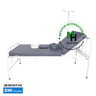 Picture of Decentry Bed for Hospital with mattress & Railings (Stainless Steel) - Black
