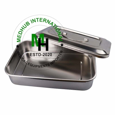 Picture of Instrument Tray 10*12 (Medium) for keeping instrument in hospital/home use - Silver