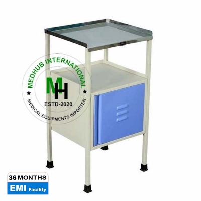 Picture of Mild Steel Bed Side Cabinet for Hospital/Home Use - White