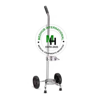 Picture of Stainless Steel High Quality Oxygen Cylinder Trolley for Hospital/Home Use - White