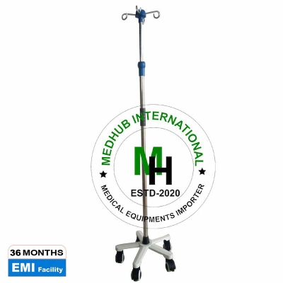 Picture of Stainless Steel China Saline Stand for Hospital/Home Use - White