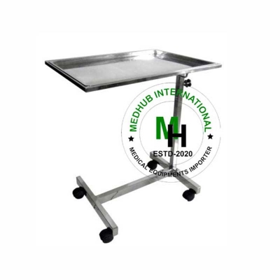 Picture of Stainless Steel Mayo's Trolley with Wheel for Hospital Use - Silver