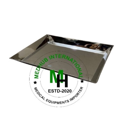 Picture of Stainless Steel Big Size Baby Tray For Hospital Use - Silver