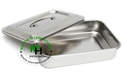 Picture of Instrument Tray 8*10 (Small) for keeping instruments in hospital/home - Silver