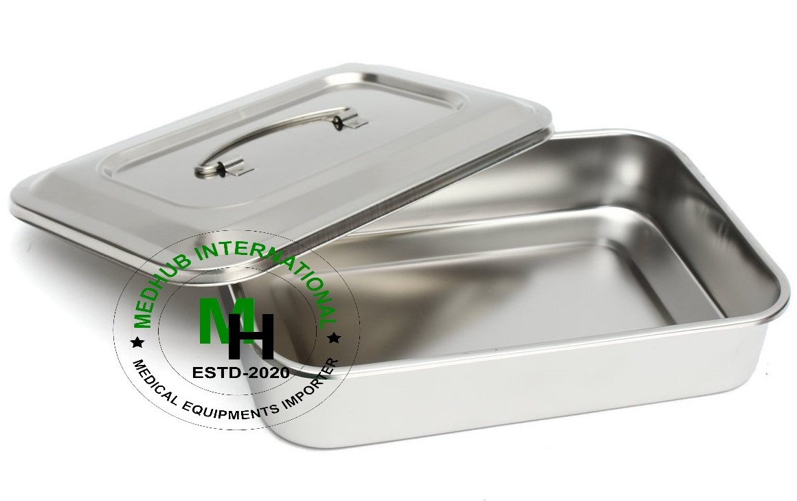 Picture of Instrument Tray 10*12 (Medium) for keeping instrument in hospital/home use - Silver