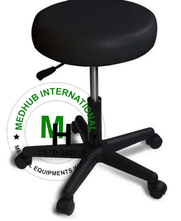 Picture of Hydraulic Type Revolving Tool with Wheel for Hospital/Home Use - Black