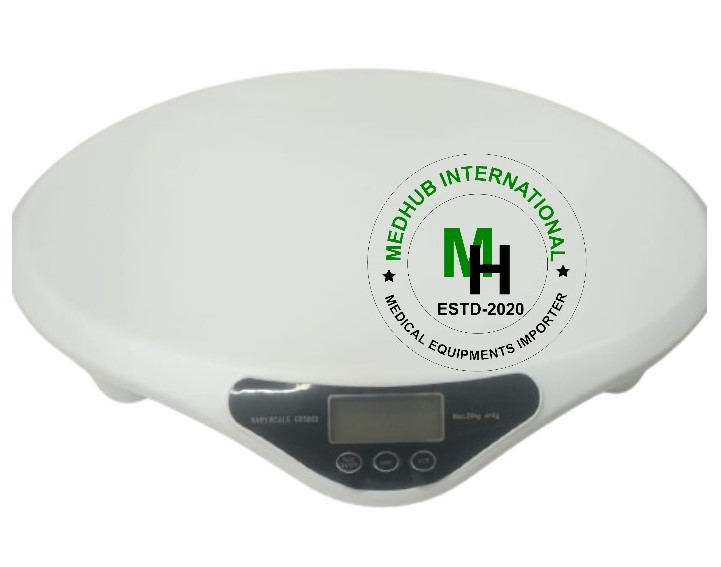 Picture of Digital Baby Weight Machine with height measuring Tape for Hospital/Home Use - White
