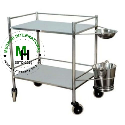 Picture of Stainless Steel Dressing Trolley without Bowl and Balti(Big Size) - Silver