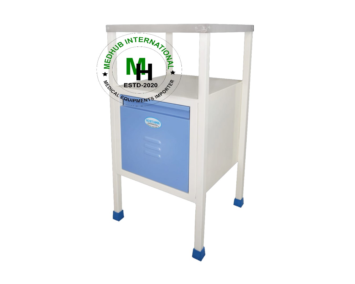 Picture of Mild Steel Bed Side Cabinet for Hospital/Home Use - White