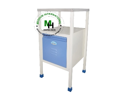 Picture of Mild Steel Bed Side Cabinet for Hospital/Home Use - White