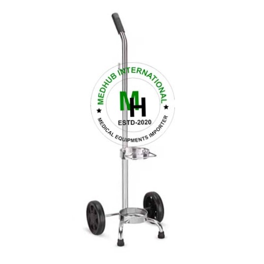 Picture of Stainless Steel High Quality Oxygen Cylinder Trolley for Hospital/Home Use - White