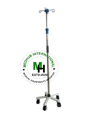 Picture of Stainless Steel China Saline Stand for Hospital/Home Use - White
