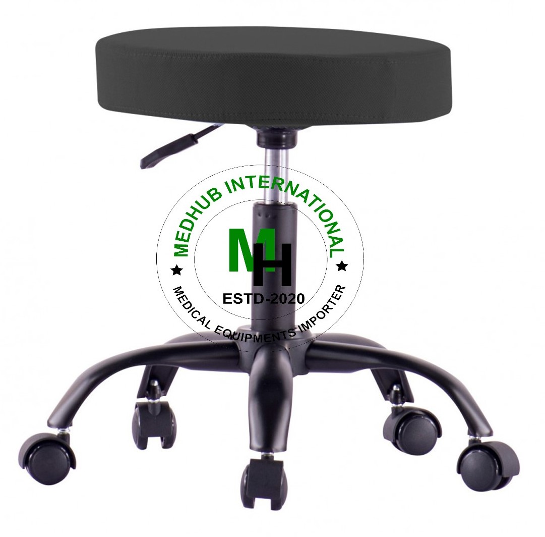 Picture of Hydraulic Type Revolving Tool with Wheel for Hospital/Home Use - Black