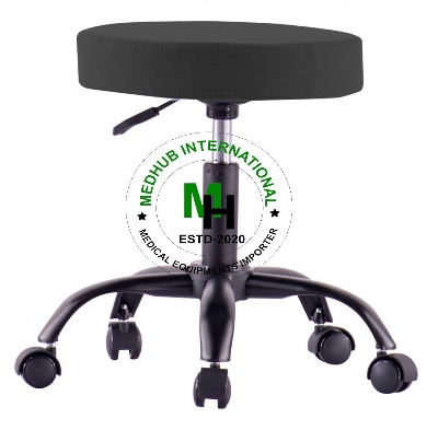 Picture of Hydraulic Type Revolving Tool with Wheel for Hospital/Home Use - Black