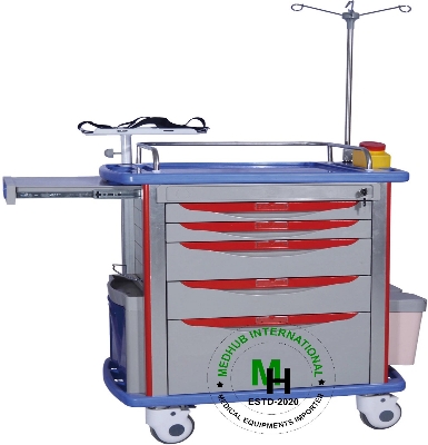 Picture of Emergency Cart / Trolley (China) for Hospital Use - Blue