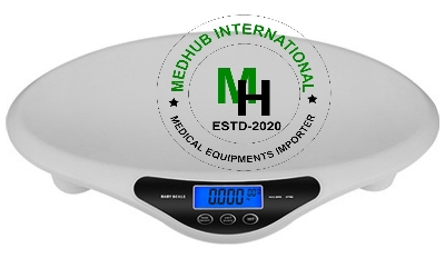 Picture of Digital Baby Weight Machine with height measuring Tape for Hospital/Home Use - White