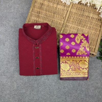 Picture of Premium Couple Set (Panjabi, Katan Saree)